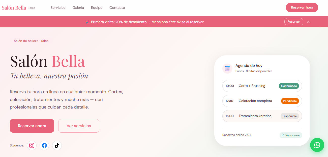 Salón Bella — Reservas Online